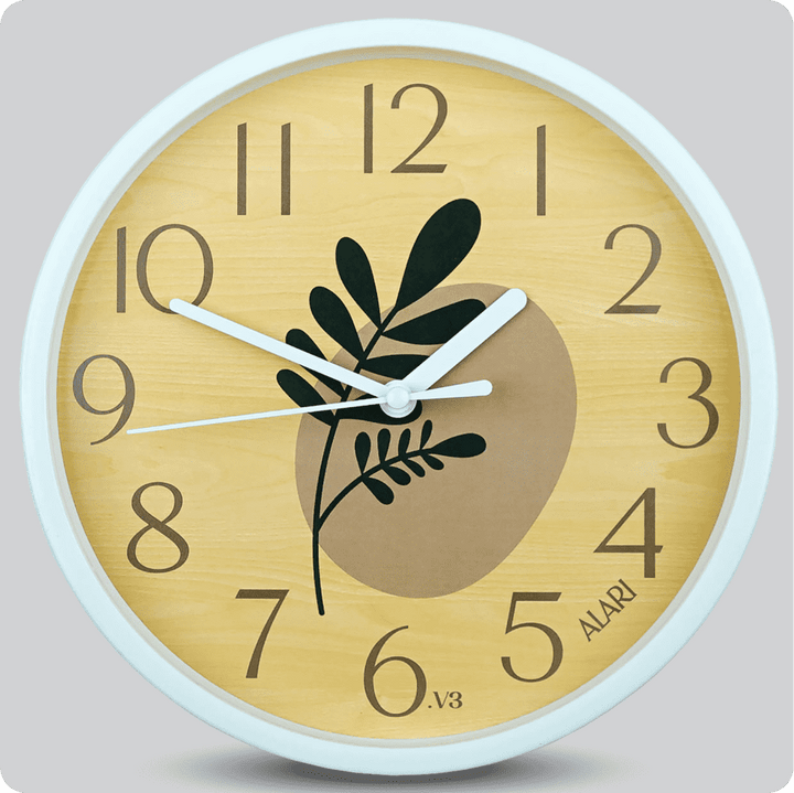 Jam Dinding Analog Bunga Alari Pilea JDALARAL1194-1668V3PIL