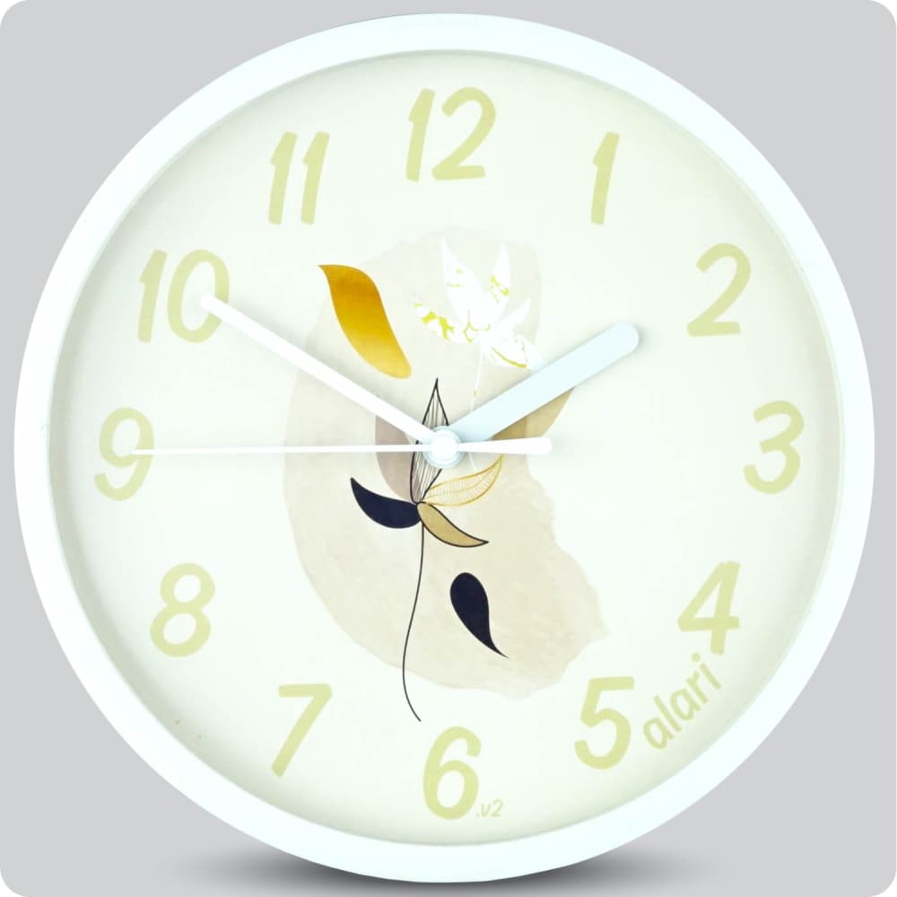 Jam Dinding Analog Bunga Alari V2 JDALARAL1234-1668V2