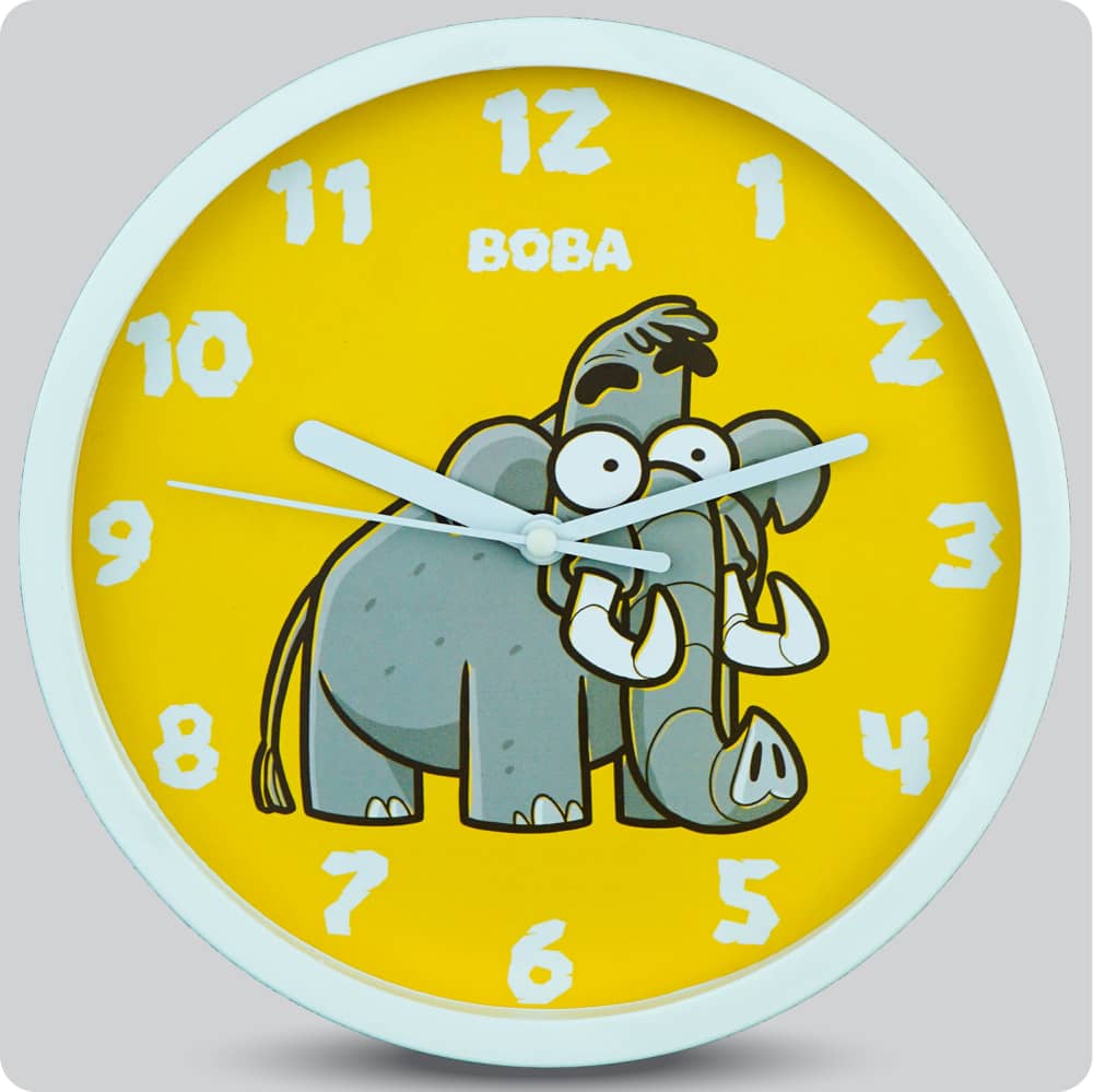 Jam Dinding Analog Animal Boba Mammoth JDBOBADMBB1118MAM