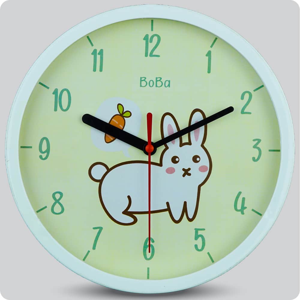 Jam Dinding Analog Animal Boba Kelinci JDBOBAFABB1111KEL