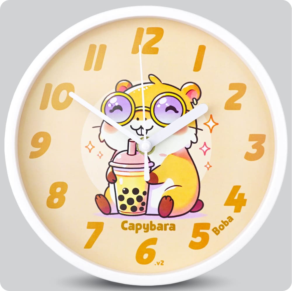 Jam Dinding Analog Karakter Anak Boba Boba Tea V2 JDBOBABB1162-1668BOBV2
