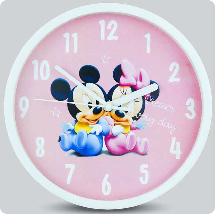 Jam Dinding Analog Karakter Anak No Brand Minie Mouse JDNONNN1717BBMINIE