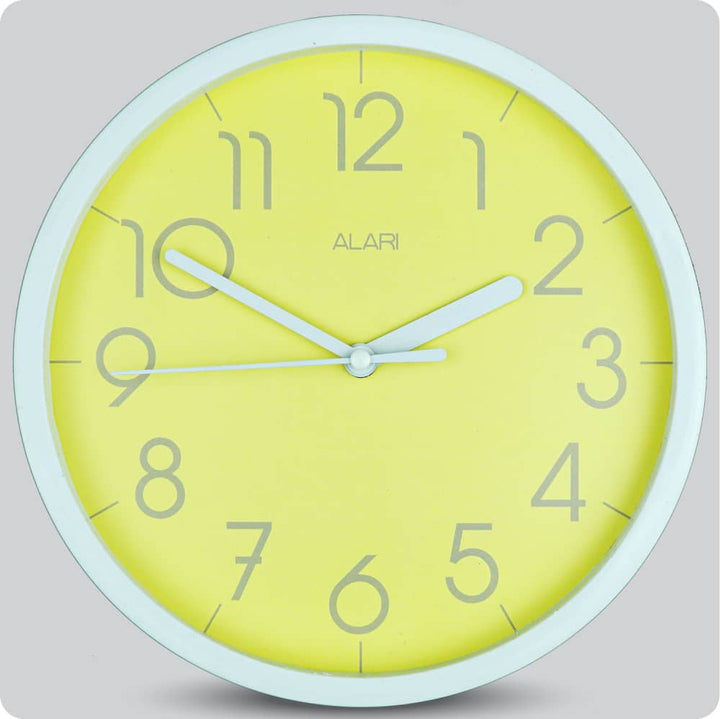 Jam Dinding Analog Polos Minimalis Alari Kuning JDALARAL1112KUN