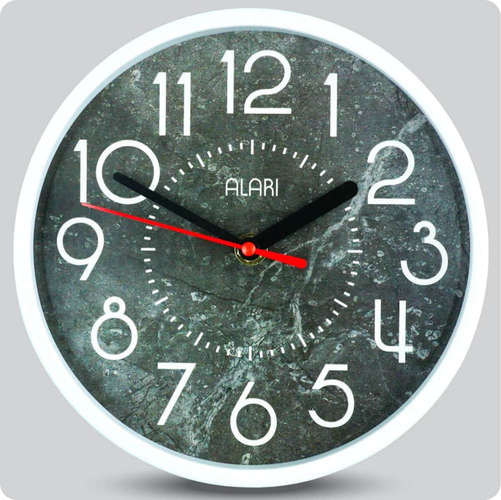 Jam Dinding Analog Polos Minimalis Alari Abu Tua JDALARAL1239-1668ATU