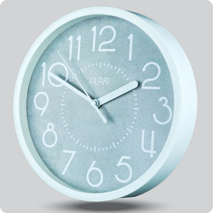 Jam Dinding Analog Polos Minimalis Alari Abu Muda JDALARAL1217-1668AMU