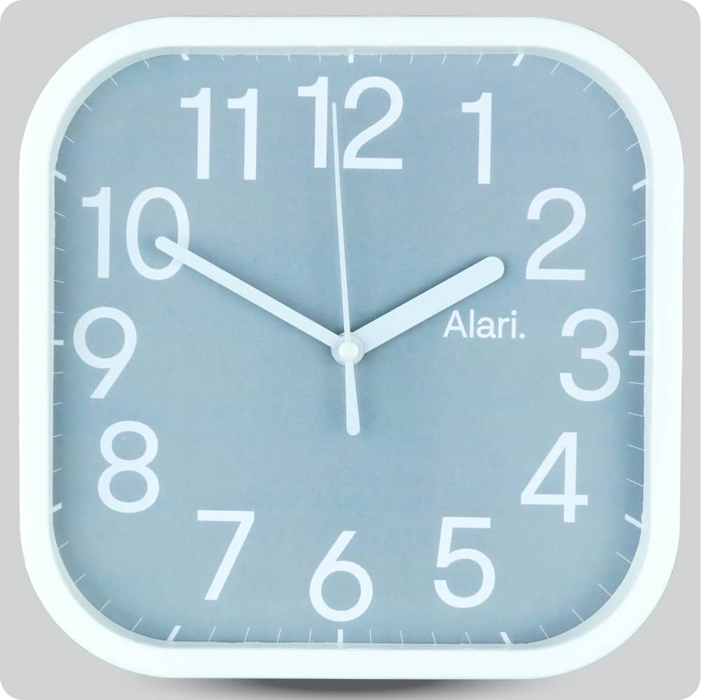 Jam Dinding Analog Polos Minimalis Alari Abu JDALARAL1113-5454ABU