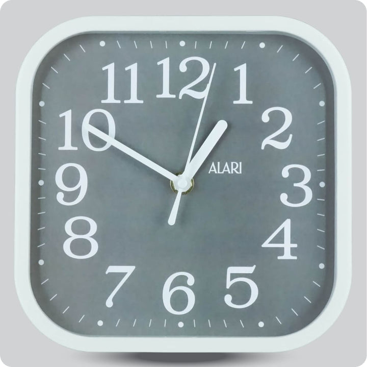 Jam Dinding Analog Polos Minimalis Alari Abu JDALARAL1243-5454ABU