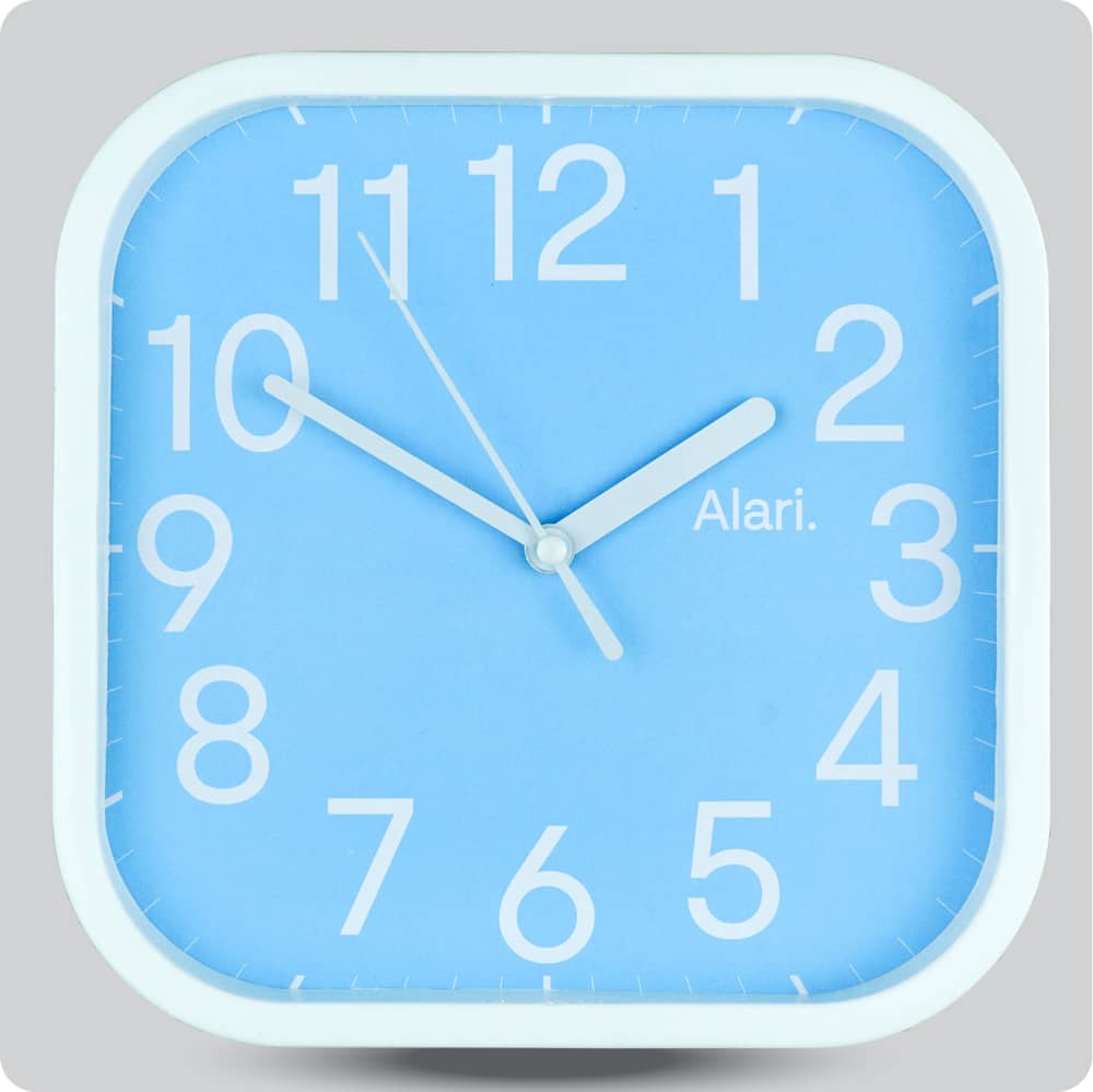 Jam Dinding Analog Polos Minimalis Alari Biru JDALARAL1113-5454BIR