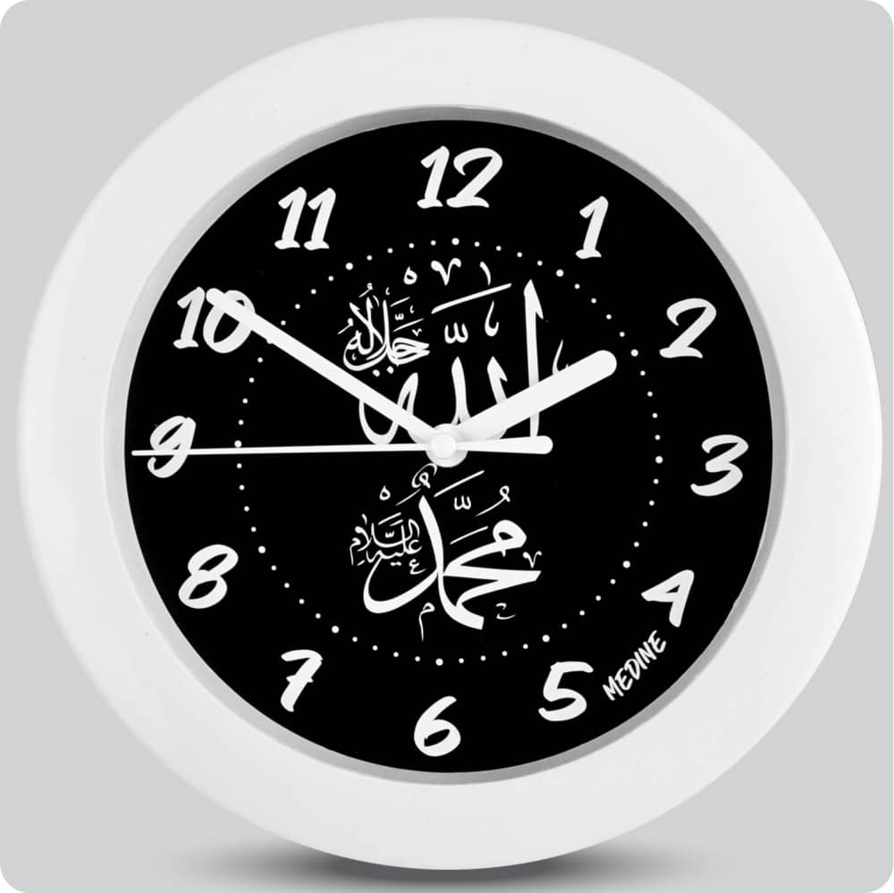 Jam Dinding Analog Kaligrafi Medine Hitam JDMEDIMD1168-805HIT