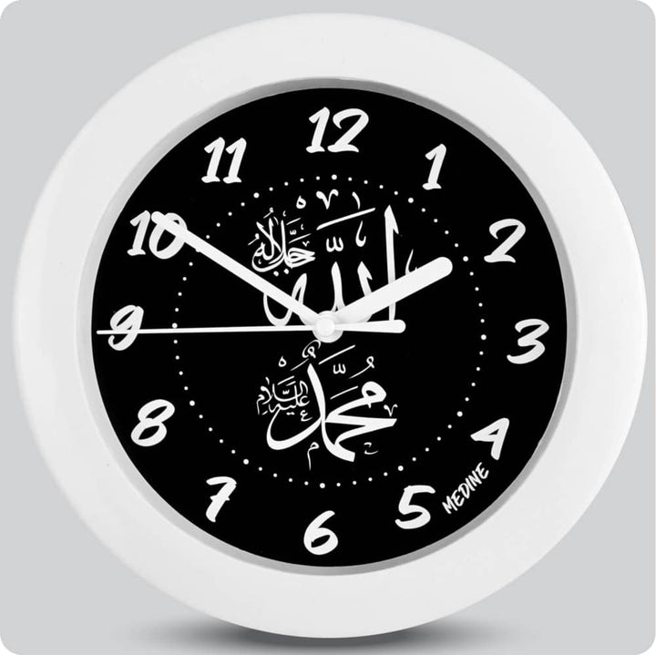 Jam Dinding Analog Kaligrafi Medine Hitam JDMEDIMD1168-805HIT