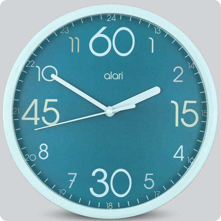 Jam Dinding Analog Polos Minimalis Alari Blue JDALARAL7177BLU