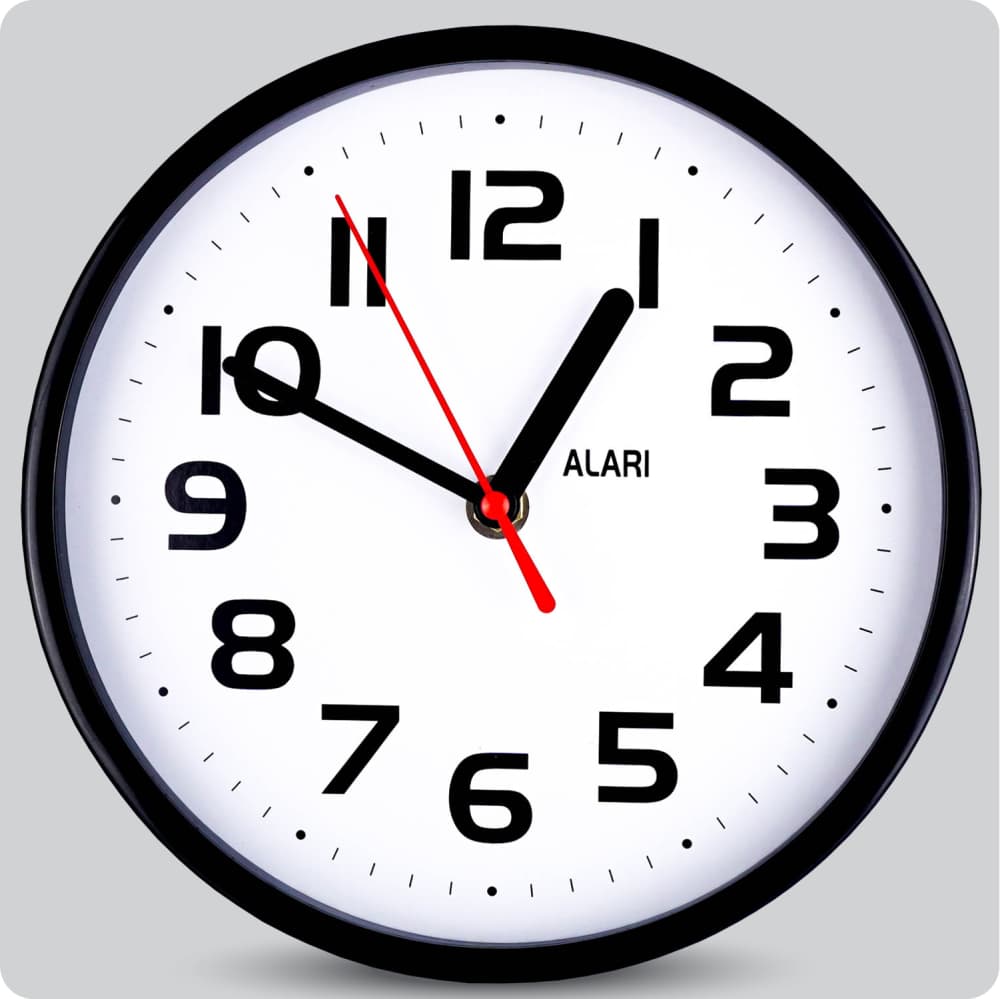 Jam Dinding Analog Polos Minimalis Alari Putih JDALARAL1254-1668PUT