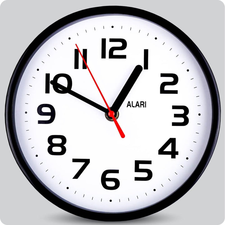 Jam Dinding Analog Polos Minimalis Alari Putih JDALARAL1254-1668PUT