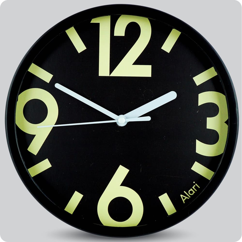 Jam Dinding Analog Polos Minimalis Alari Yellow JDALARAL1118YEL