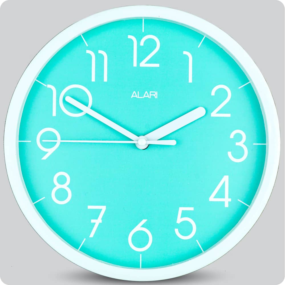 Jam Dinding Analog Polos Minimalis Alari Hijau Tosca JDALARAL1112TOS