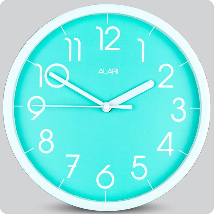 Jam Dinding Analog Polos Minimalis Alari Hijau Tosca JDALARAL1112TOS