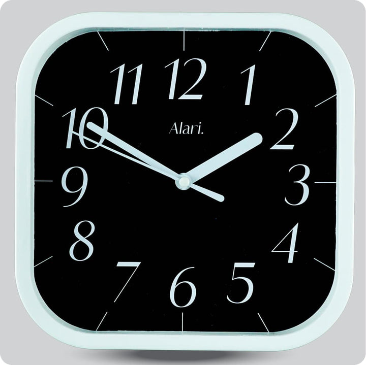 Jam Dinding Analog Polos Minimalis Alari Hitam JDALARAL1115-5454HIT