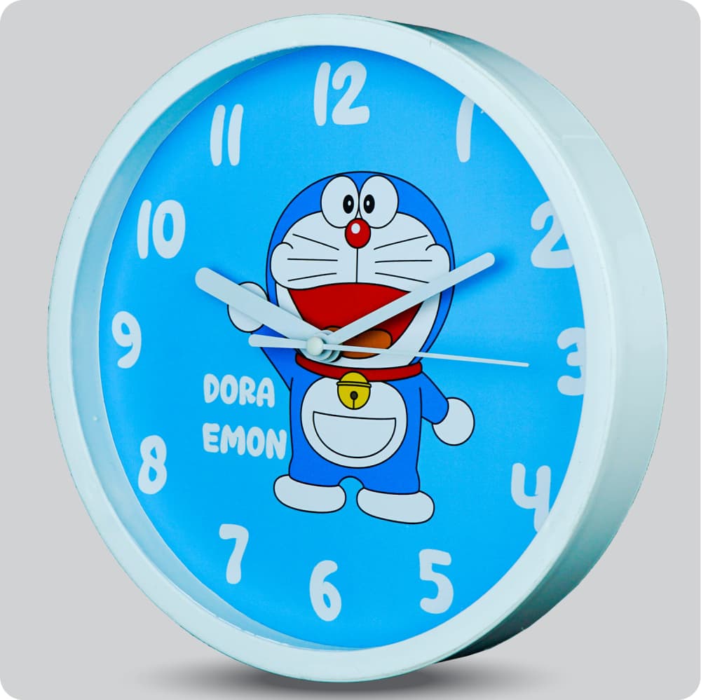 Jam Dinding Analog Karakter Anak No Brand Doraemon Biru JDKARNN1101DRBIR