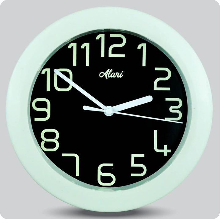 Jam Dinding Analog Polos Minimalis Alari Hitam JDALARAL1168-805HIT