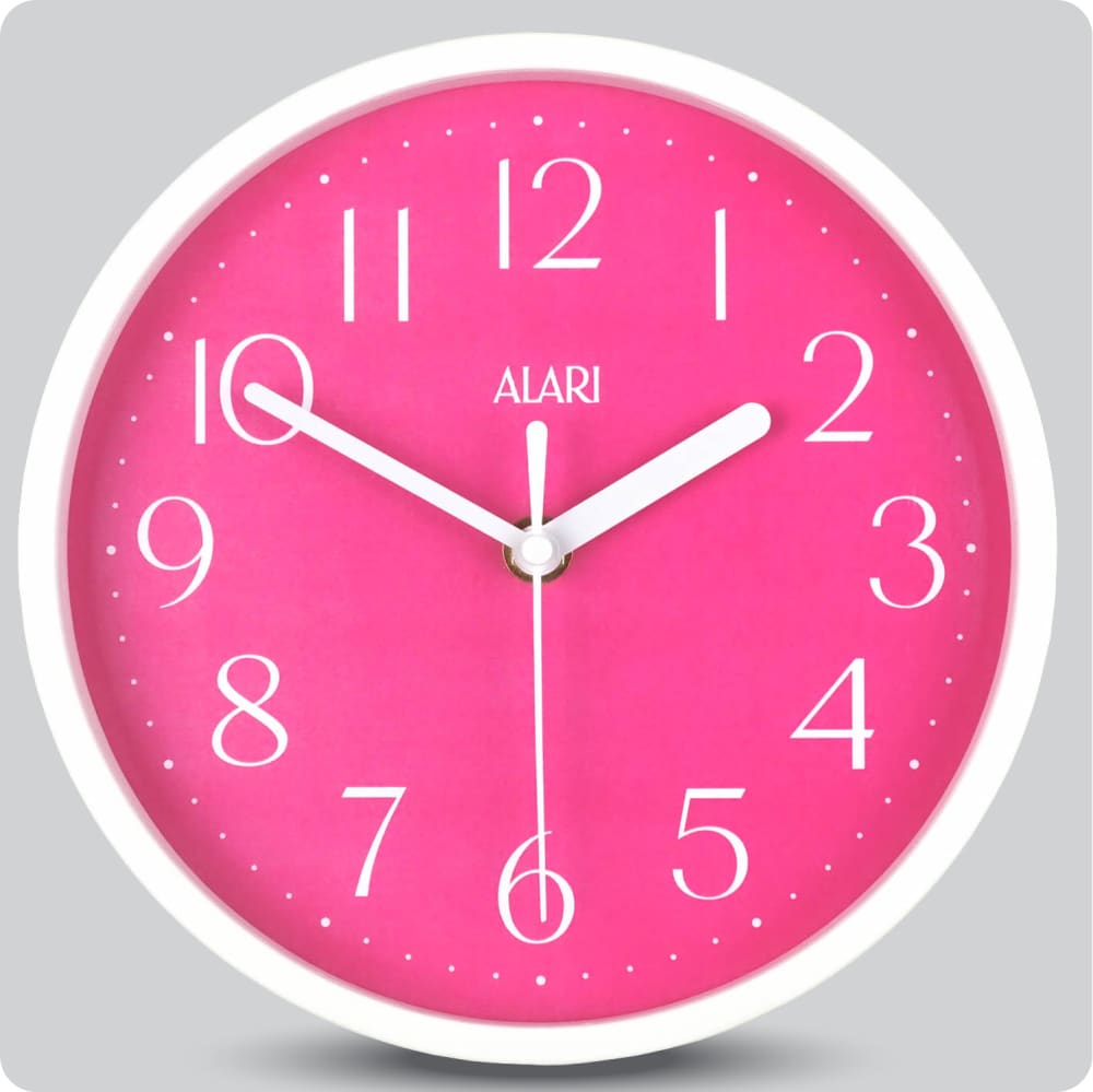 Jam Dinding Analog Polos Minimalis Alari Pink JDALARAL1252-1668PIN