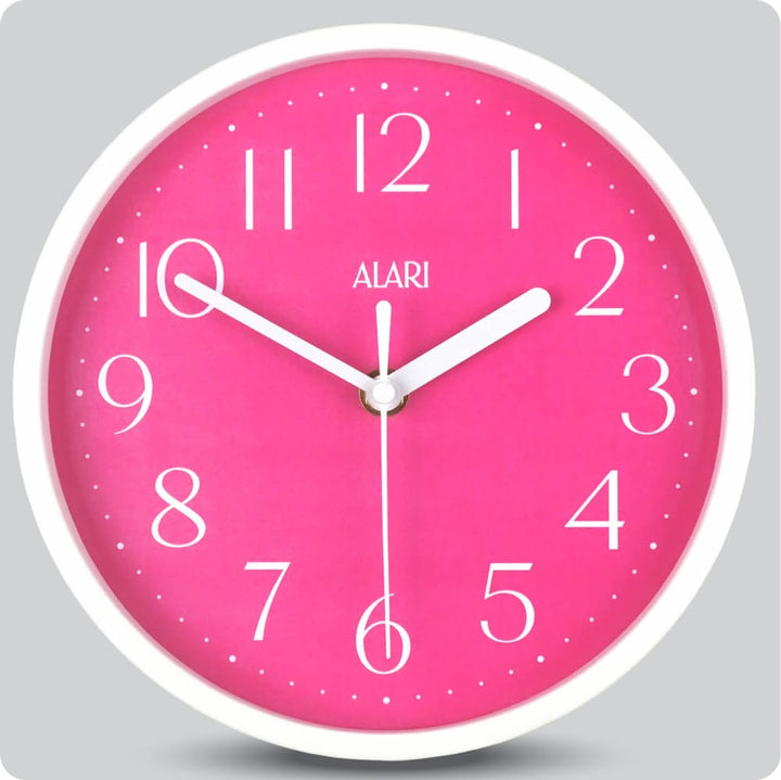 Jam Dinding Analog Polos Minimalis Alari Pink JDALARAL1252-1668PIN