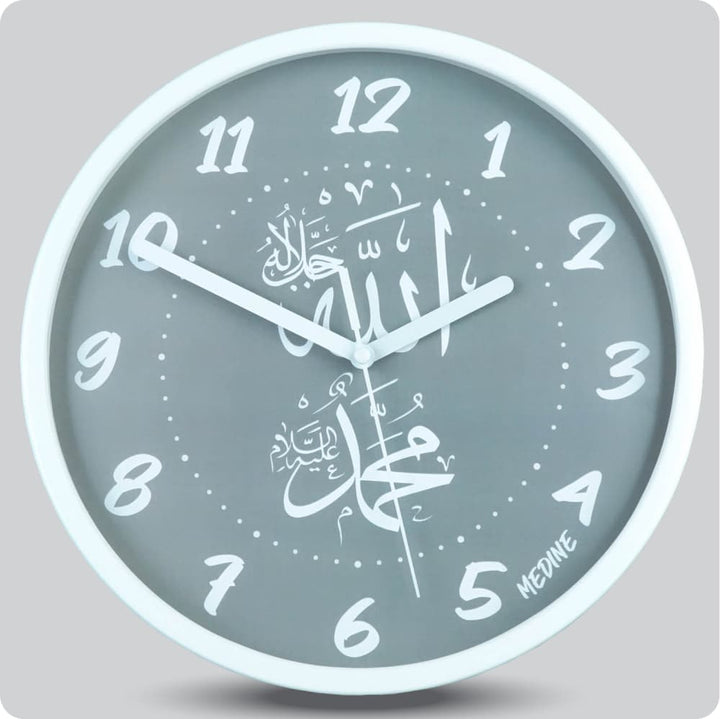 Jam Dinding Analog Kaligrafi Medine Abu 25 Cm JDMEDIMD1168-168LABU