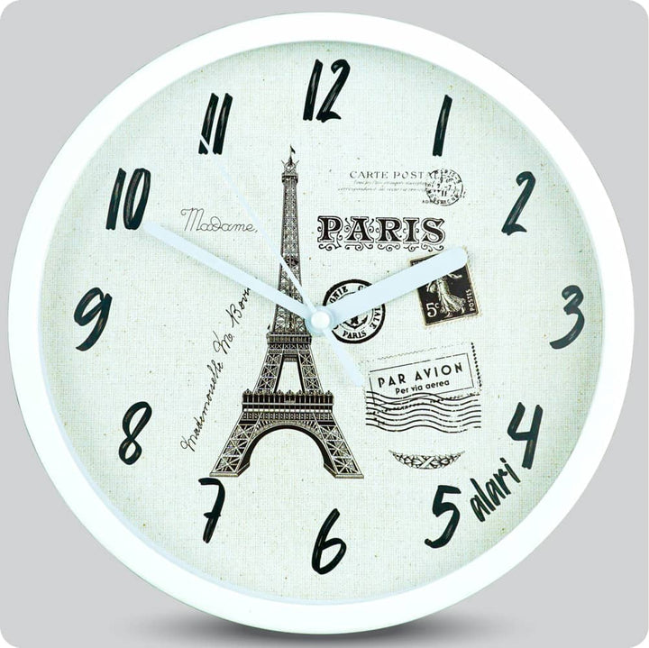 Jam Dinding Analog Rustic/Shabby Chic Alari Eiffel Tower JDALARAL1204-1668EIF