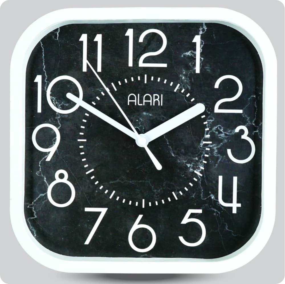 Jam Dinding Analog Polos Minimalis Alari Hitam JDALARAL1239-5454HIT