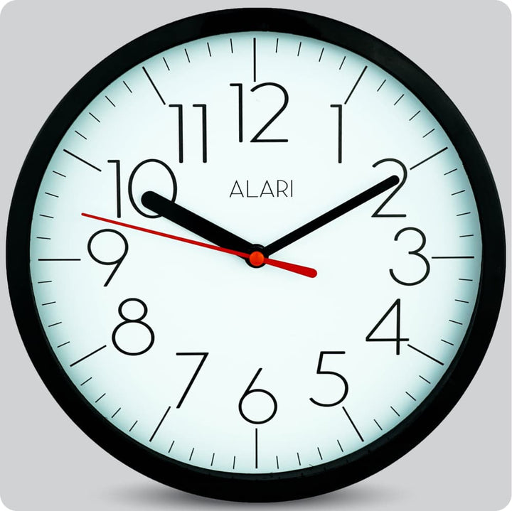 Jam Dinding Analog Polos Minimalis Alari Putih JDALARAL1188PUT