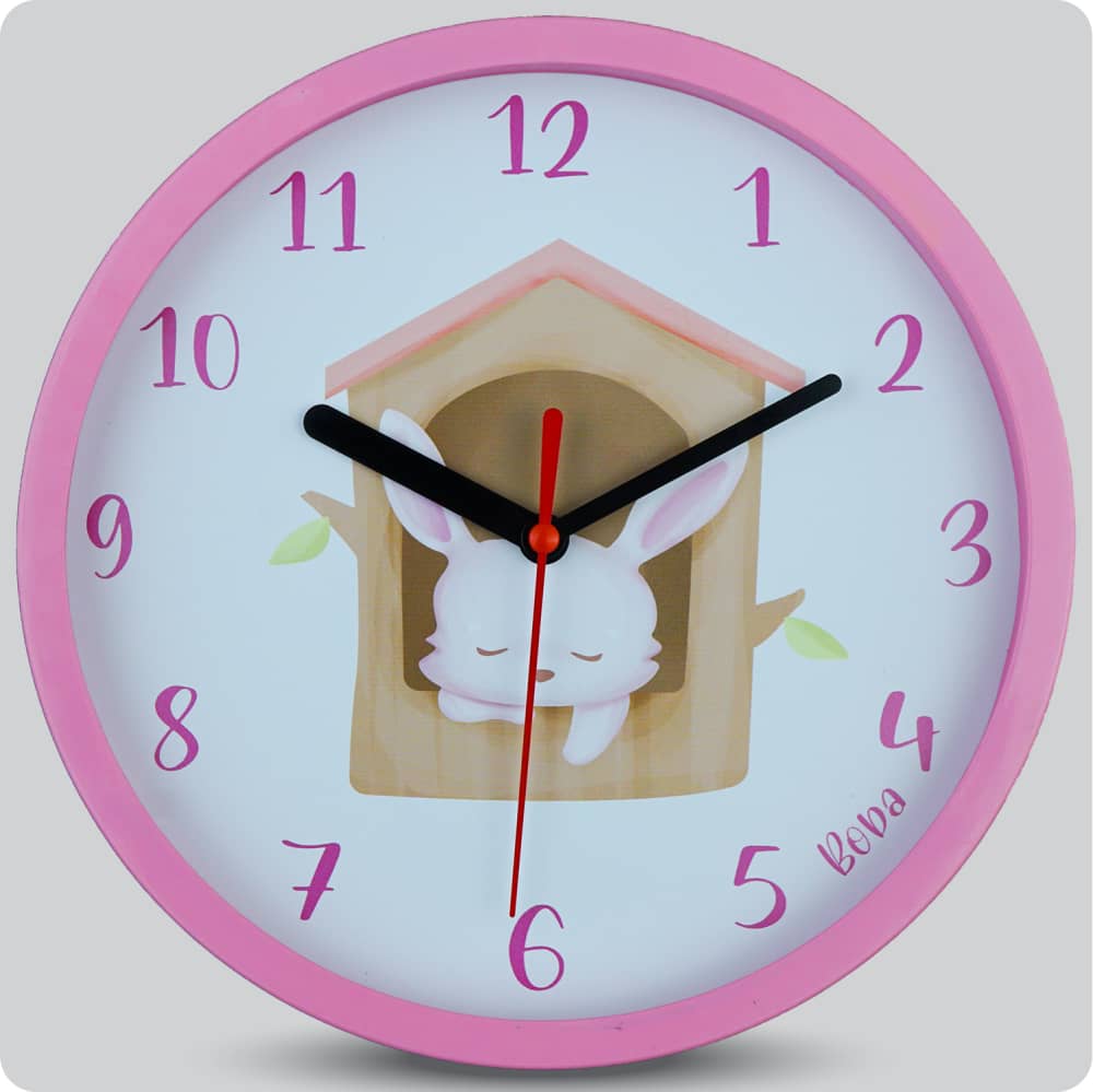 Jam Dinding Analog Animal Boba Rabbit In a Treehouse JDBOBAABB1159RIAT