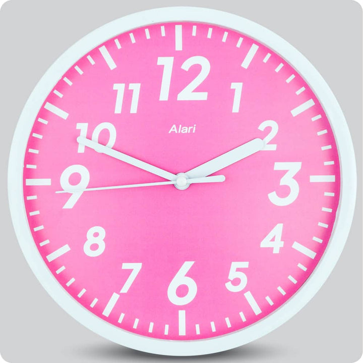Jam Dinding Analog Polos Minimalis Alari Pink JDALARAL1278-1668PIN