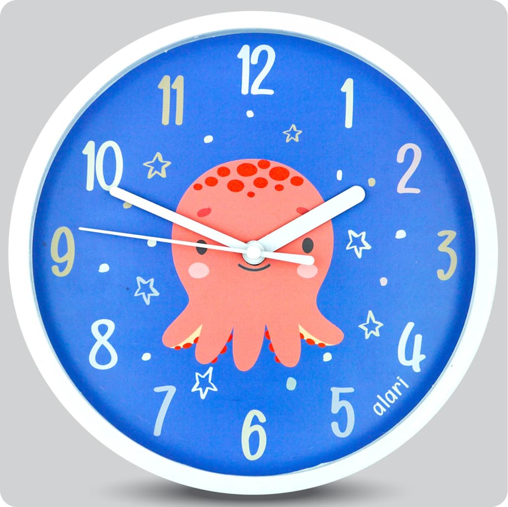 Jam Dinding Analog Karakter Anak Alari Octopus JDALARAL1919OCT