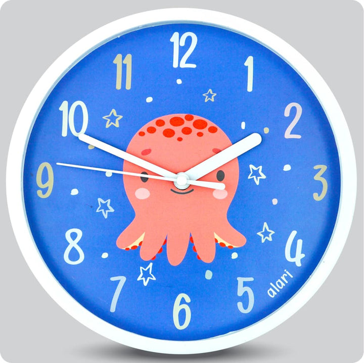 Jam Dinding Analog Karakter Anak Alari Octopus JDALARAL1919OCT