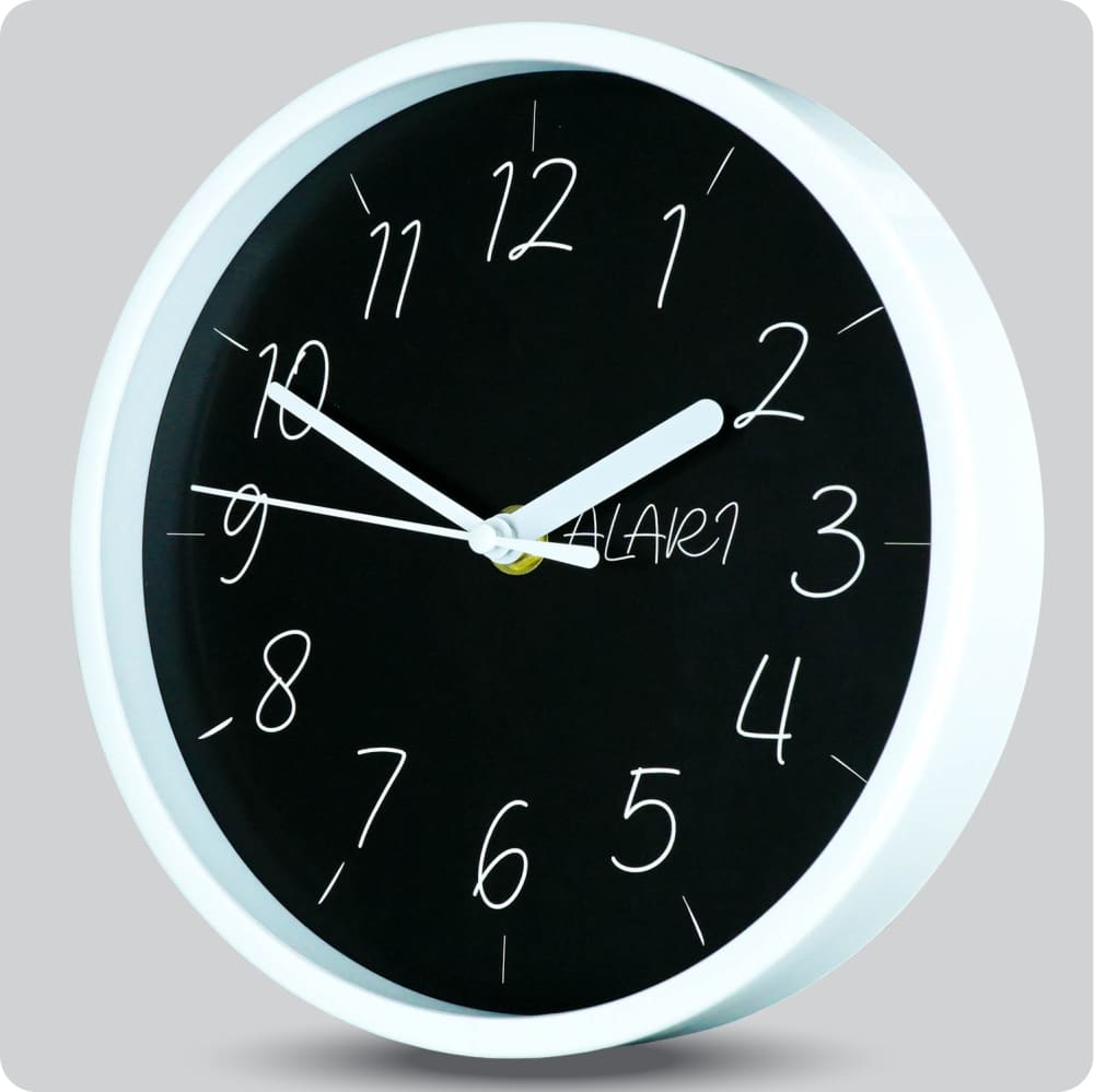 Jam Dinding Analog Polos Minimalis Alari Hitam JDALARAL1238-1668HIT