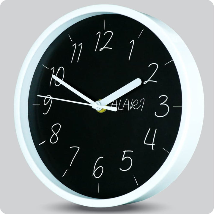 Jam Dinding Analog Polos Minimalis Alari Hitam JDALARAL1238-1668HIT