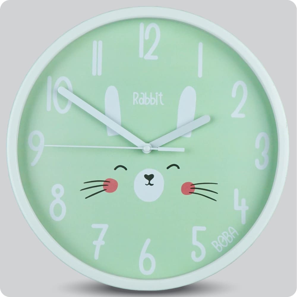 Jam Dinding Analog Karakter Anak Boba Rabbit 25 Cm JDBOBABB1515-168LRAB
