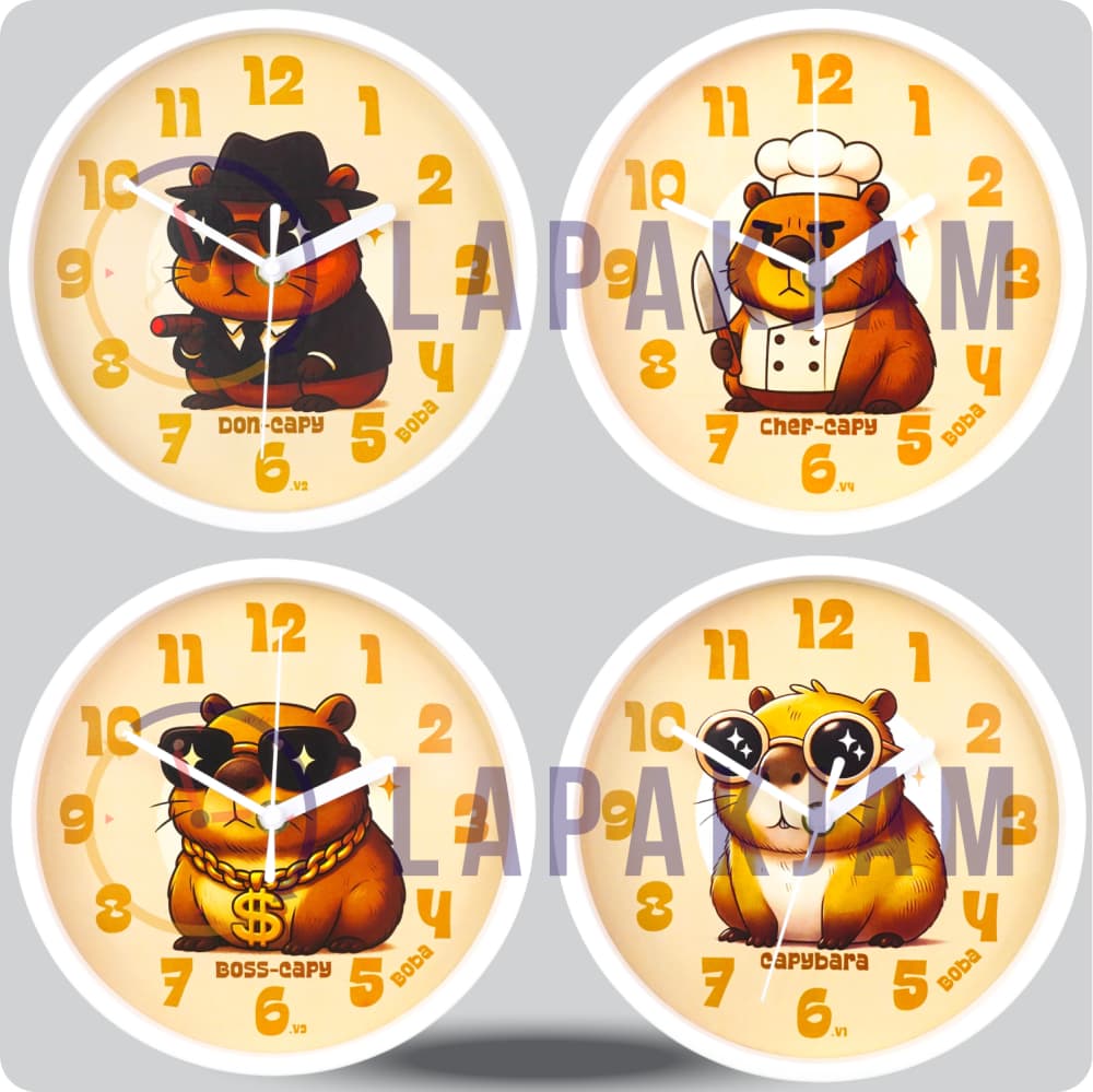 Jam Dinding Analog Karakter Anak Boba Capybara V1 JDBOBABB1161-1668CAPV1