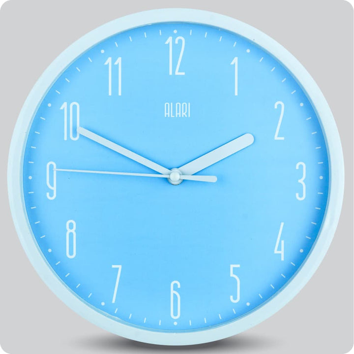 Jam Dinding Analog Polos Minimalis Alari Biru Muda JDALARAL6882-1668BIR