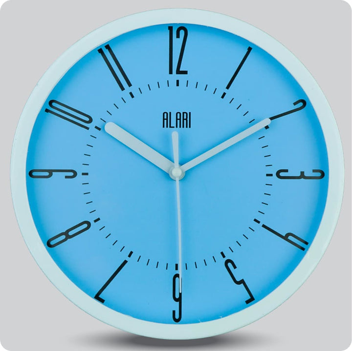 Jam Dinding Analog Polos Minimalis Alari Biru JDALARAL1155BIR