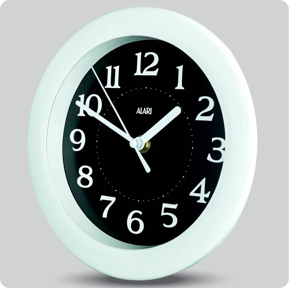 Jam Dinding Analog Polos Minimalis Alari Hitam JDALARAL1246-805HIT