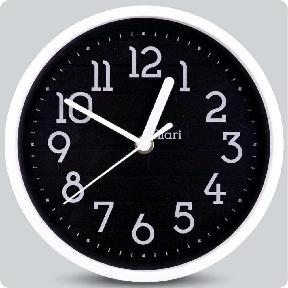 Jam Dinding Analog Rustic/Shabby Chic Alari Bata Hitam JDALARAL1159-1668HIT
