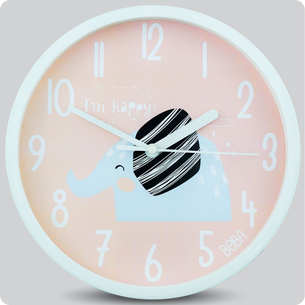 Jam Dinding Analog Animal Boba Elephant JDBOBABB1313SVAELF