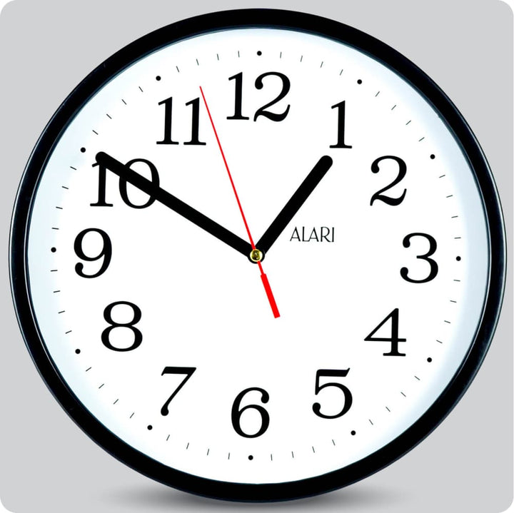 Jam Dinding Analog Polos Minimalis Alari Putih 25 Cm JDALARAL1243-168LPUT