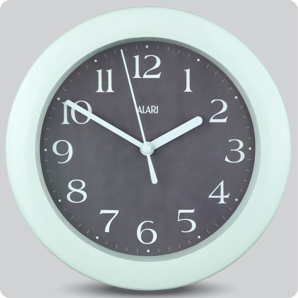 Jam Dinding Analog Polos Minimalis Alari Abu JDALARAL1242-805ABU