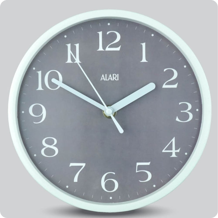 Jam Dinding Analog Polos Minimalis Alari Abu JDALARAL1242-1668ABU