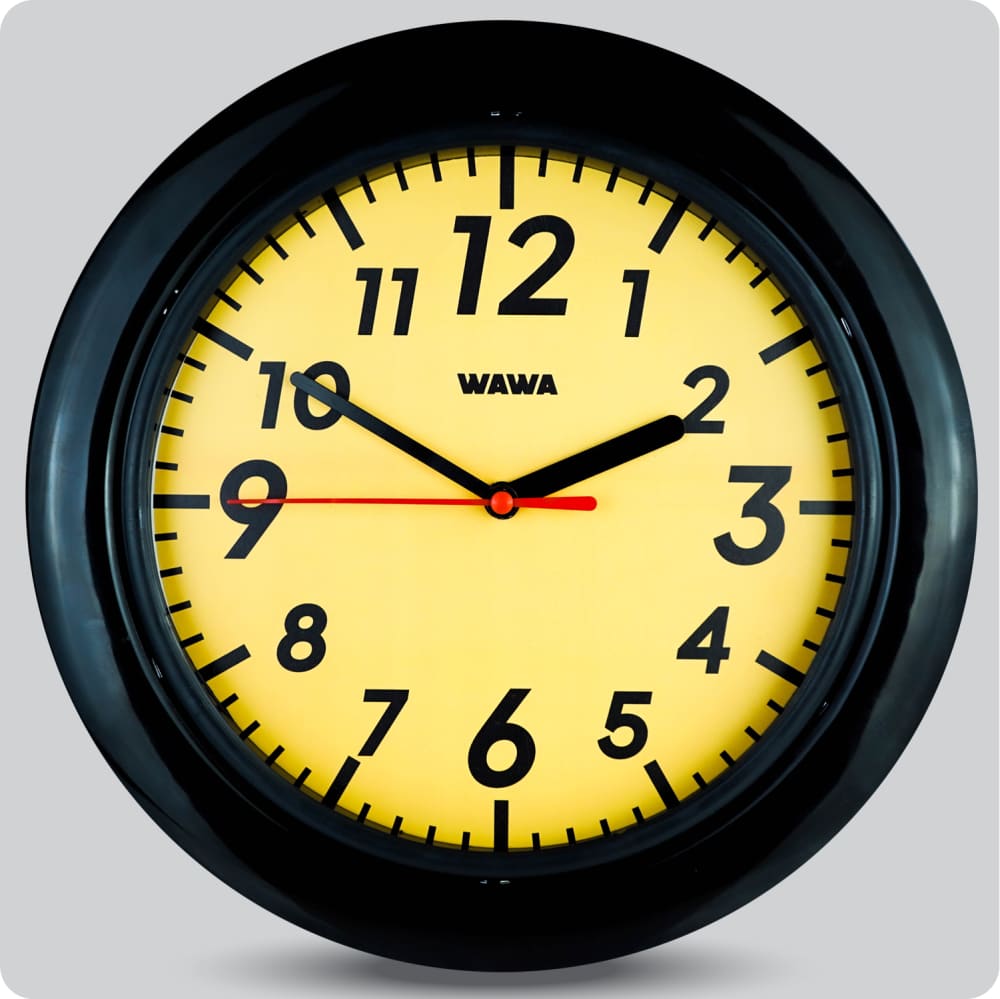 Jam Dinding Analog Polos Minimalis Wawa Orange JDWAWAWW1122-888ORA