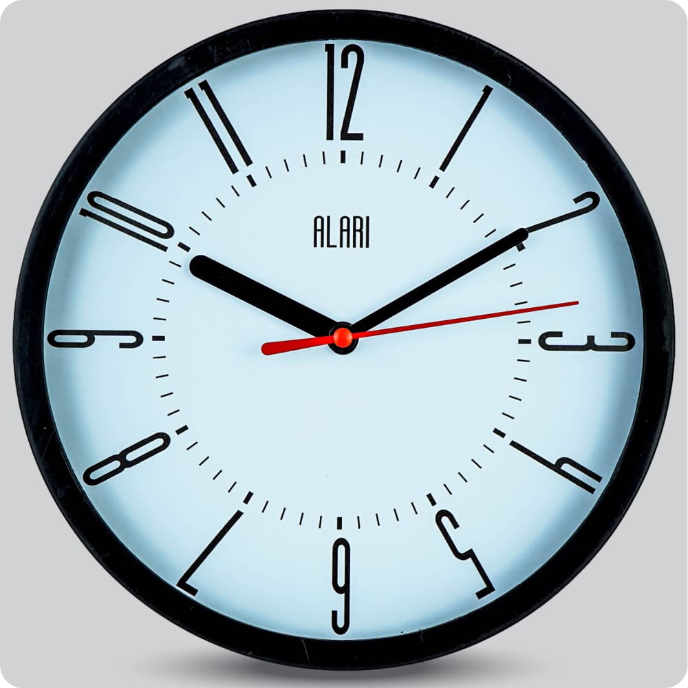 Jam Dinding Analog Polos Minimalis Alari Putih JDALARAL1155PUT