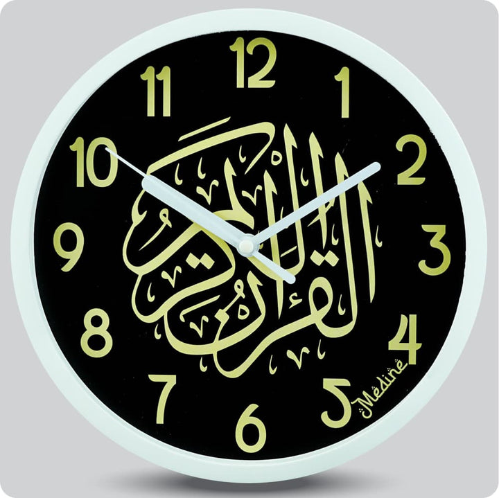 Jam Dinding Analog Kaligrafi Medine Hitam JDMEDIMD1234KQHIT