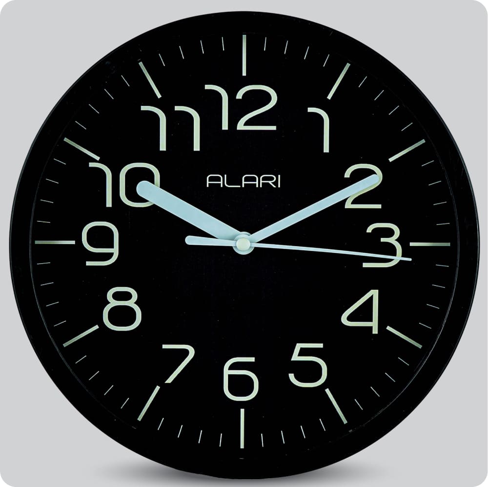 Jam Dinding Analog Polos Minimalis Alari Yellow JDALARAL1199YEL