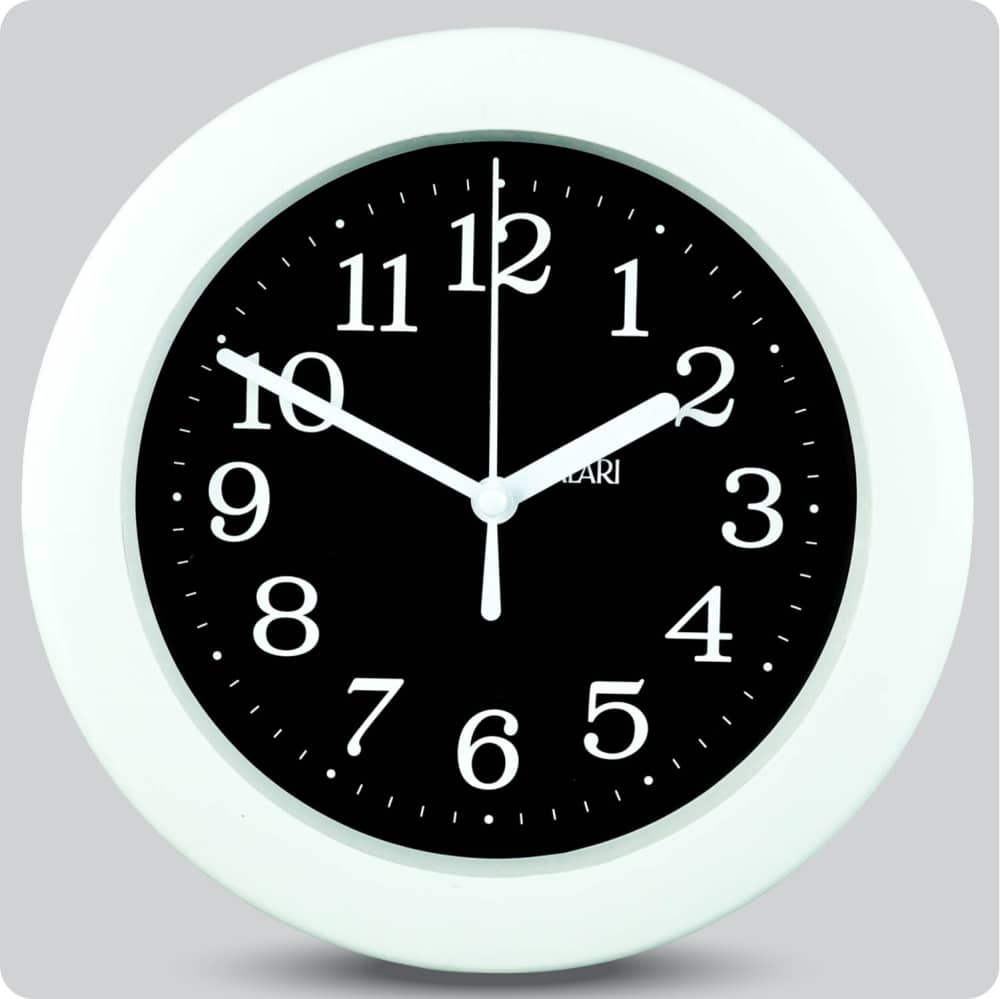 Jam Dinding Analog Polos Minimalis Alari Hitam JDALARAL1243-805HIT